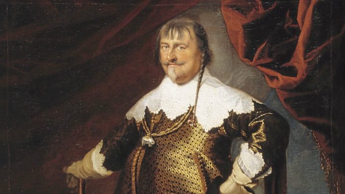 Christian 4. satte navn og ansigt på bygninger, historiebøger og malerier for at sikre sig et positivt eftermæle.
Dettte er et udsnit af et portræt malet af den flamske kunstner Karel van Mander i kongens sene regeringsperiode.
Foto: Statens Museum for Kunst